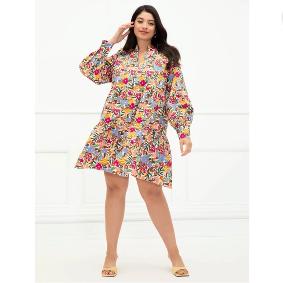 Eloquii Elements Tiered Floral Print Easy Dress NWT - Picture 1 of 6